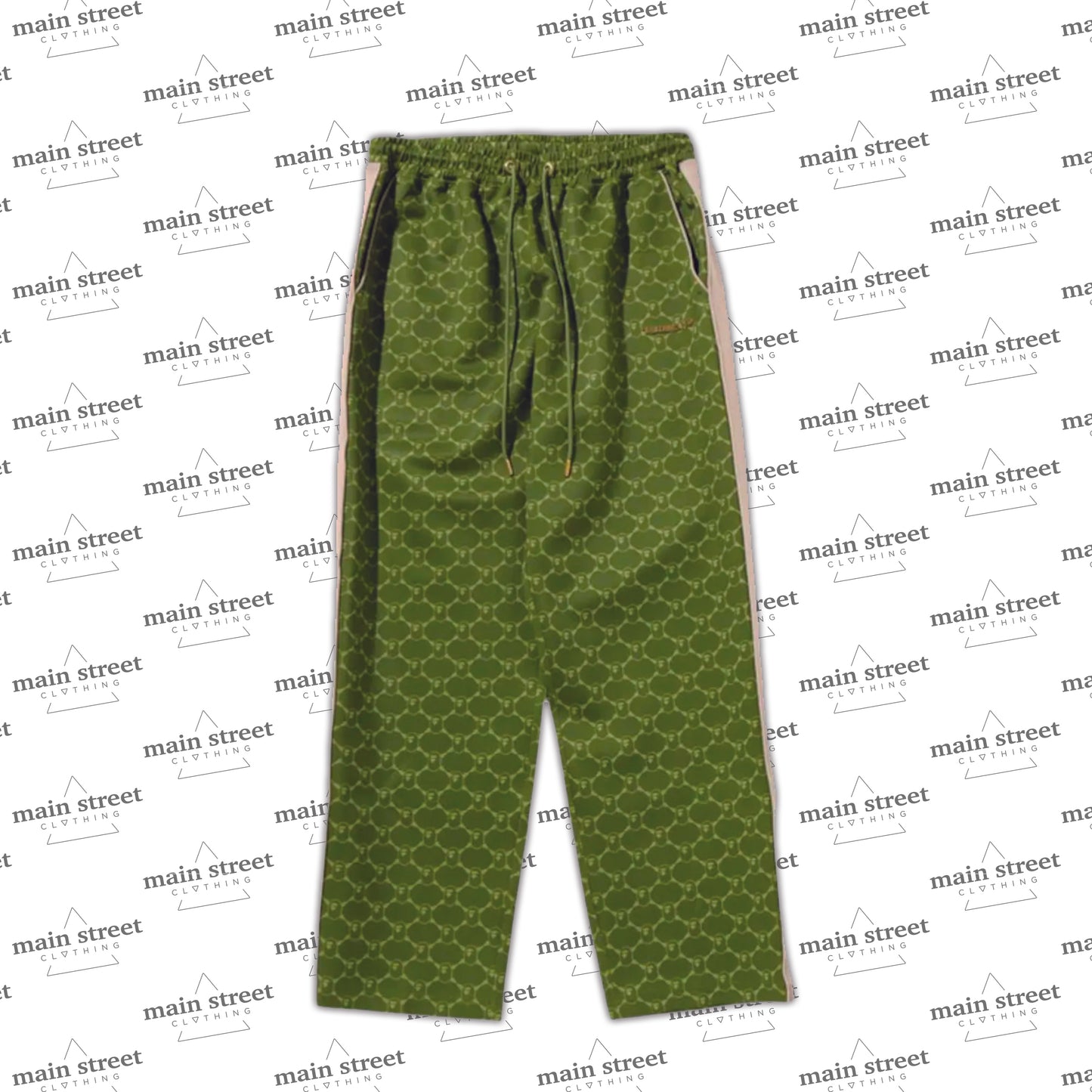 BAPE College Monogram Pant Olive